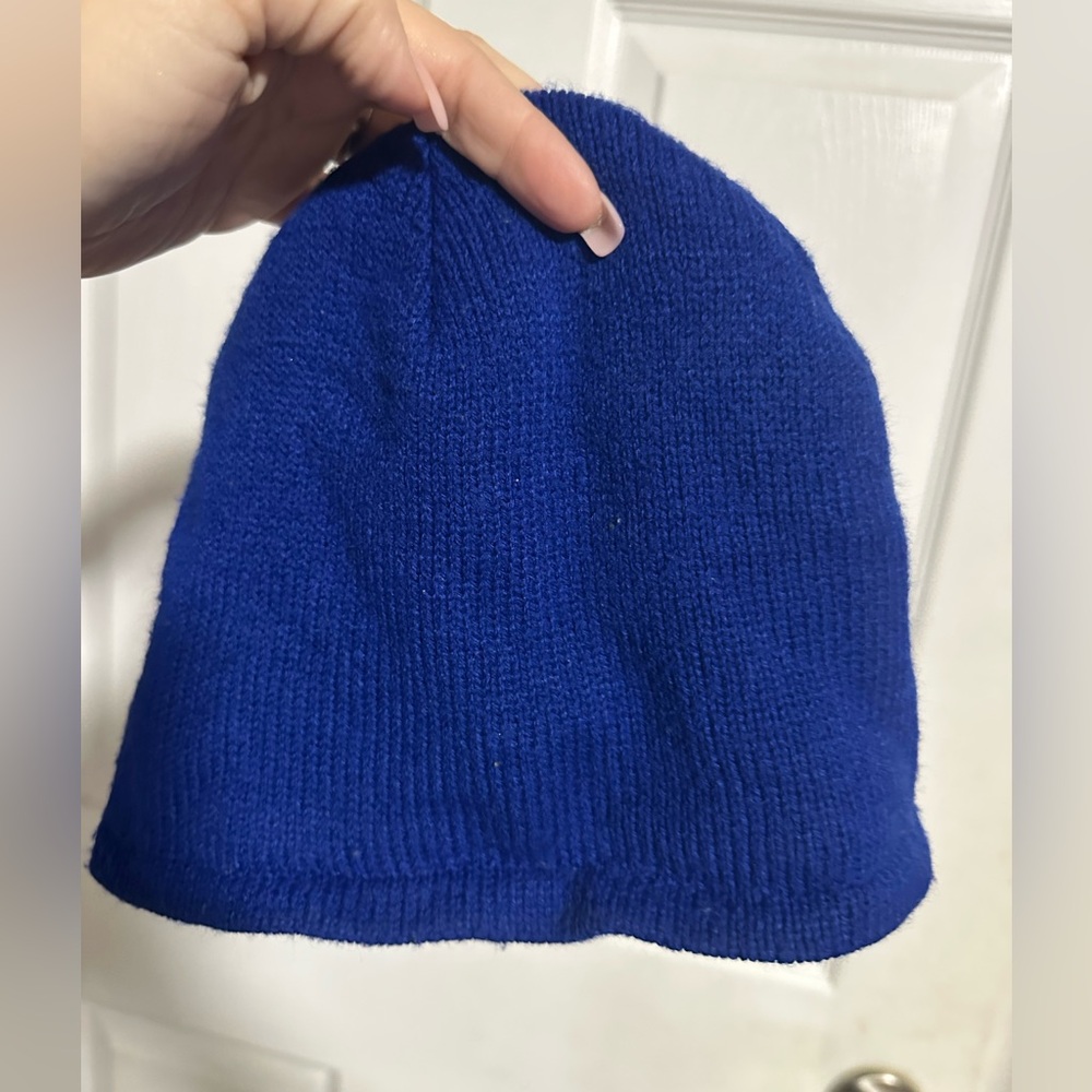 Kids Blue Beanie reversible